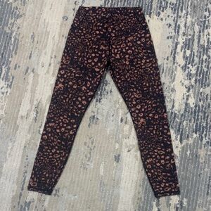 Varley Black and Brown Leopard Print Leggings